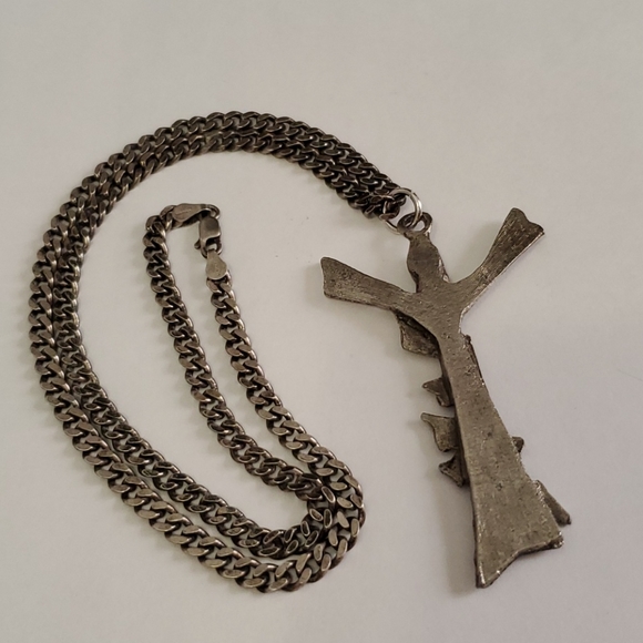 Jewelry Vintage 926 Silver Crucifix With The Word Yes Poshmark